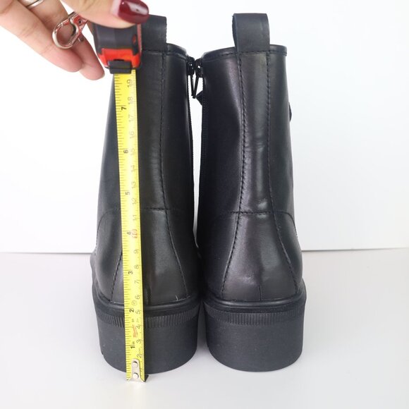 Aqua Logan Platform Hiker Boots Black 9.5M - Picture 12 of 16